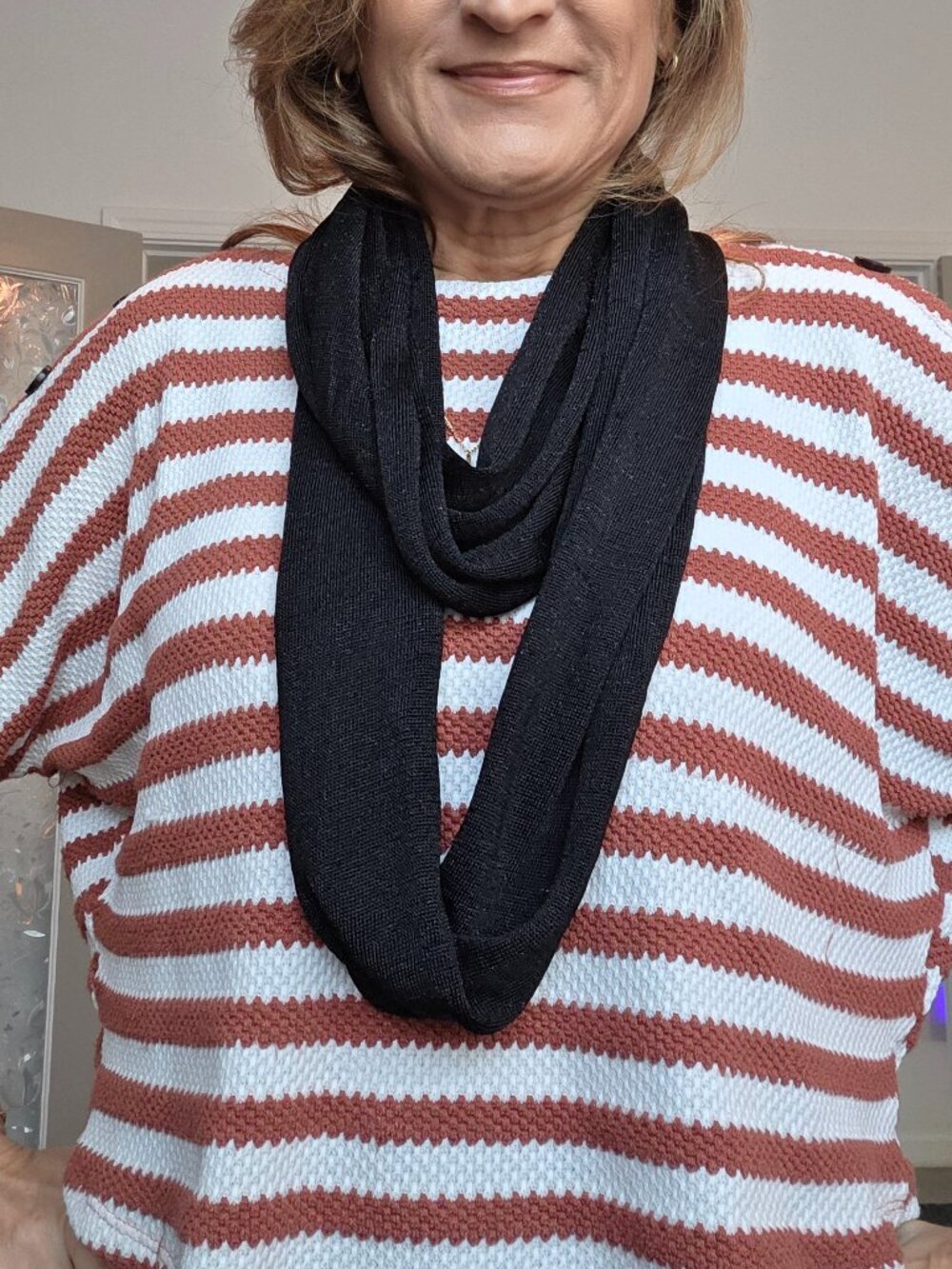 Black Calvin Klein infinity scarf